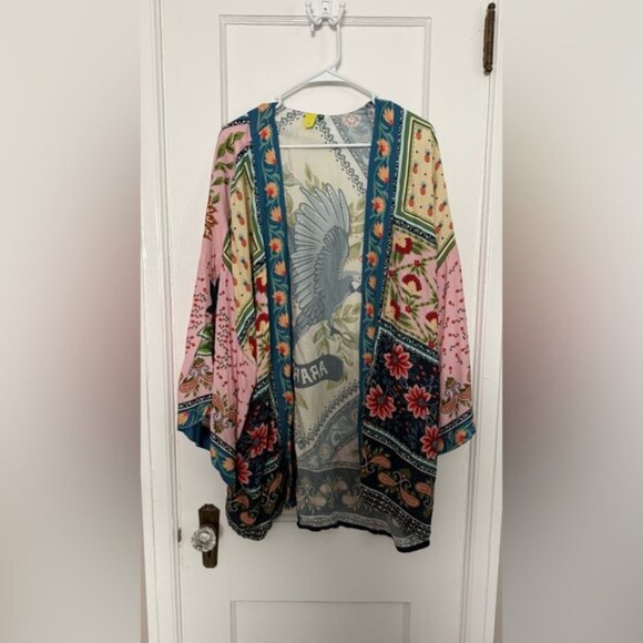 Farm Rio Blue Macaw Kimono - Picture 4 of 7